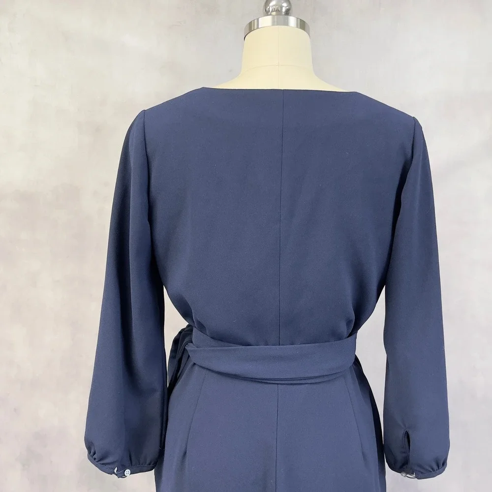 JCrew Crepe Wrap Dress Womens 2 Elegant Minimalist Preppy Old Money Office